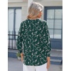 Zeagoo 3/4 Length Sleeve Womens Tops 2025 Floral Womens Blouses V Neck TunicTops with Smocked Cuffs(Print-bf320)