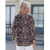 Zeagoo 3/4 Length Sleeve Womens Tops 2025 Floral Womens Blouses V Neck TunicTops with Smocked Cuffs(Print-mz869)