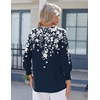 Zeagoo 3/4 Length Sleeve Womens Tops 2025 Floral Womens Blouses V Neck TunicTops with Smocked Cuffs(Print-sf103)