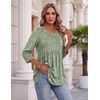Zeagoo 3/4 Length Sleeve Womens Tops 2026 Blouses for Women Dressy Casual Fashion Clothing V Neck T-Shirts Summer Outfits(01-xh534)
