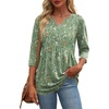Zeagoo 3/4 Length Sleeve Womens Tops 2026 Blouses for Women Dressy Casual Fashion Clothing V Neck T-Shirts Summer Outfits(01-xh534)