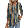 Zeagoo 3/4 Length Sleeve Womens Tops 2026 Blouses for Women Dressy Casual Fashion Clothing V Neck T-Shirts Summer Outfits(02 Tie Dye)