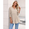 Zeagoo 3/4 Length Sleeve Womens Tops 2026 Blouses for Women Dressy Casual Fashion Clothing V Neck T-Shirts Summer Outfits(Cx318)
