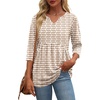 Zeagoo 3/4 Length Sleeve Womens Tops 2026 Blouses for Women Dressy Casual Fashion Clothing V Neck T-Shirts Summer Outfits(Cx318)