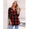 Zeagoo 3/4 Length Sleeve Womens Tops 2026 Blouses for Women Dressy Casual Fashion Clothing V Neck T-Shirts Summer Outfits(Gz188)