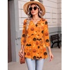 Zeagoo 3/4 Length Sleeve Womens Tops 2026 Blouses for Women Dressy Casual Fashion Clothing V Neck T-Shirts Summer Outfits(Halloween Print)