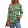 Zeagoo 3/4 Length Sleeve Womens Tops 2026 Blouses for Women Dressy Casual Fashion Clothing V Neck T-Shirts Summer Outfits(Jh560)