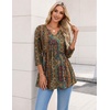 Zeagoo 3/4 Length Sleeve Womens Tops 2026 Blouses for Women Dressy Casual Fashion Clothing V Neck T-Shirts Summer Outfits(Mz721)