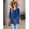 Zeagoo 3/4 Length Sleeve Womens Tops 2026 Blouses for Women Dressy Casual Fashion Clothing V Neck T-Shirts Summer Outfits(Mz845)