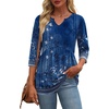 Zeagoo 3/4 Length Sleeve Womens Tops 2026 Blouses for Women Dressy Casual Fashion Clothing V Neck T-Shirts Summer Outfits(Mz845)