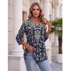 Zeagoo 3/4 Length Sleeve Womens Tops 2026 Blouses for Women Dressy Casual Fashion Clothing V Neck T-Shirts Summer Outfits(Mz873)
