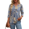 Zeagoo 3/4 Length Sleeve Womens Tops 2026 Blouses for Women Dressy Casual Fashion Clothing V Neck T-Shirts Summer Outfits(Mz919)