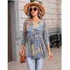 Zeagoo 3/4 Length Sleeve Womens Tops 2026 Blouses for Women Dressy Casual Fashion Clothing V Neck T-Shirts Summer Outfits(Mz919)