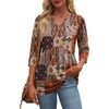Zeagoo 3/4 Length Sleeve Womens Tops 2026 Blouses for Women Dressy Casual Fashion Clothing V Neck T-Shirts Summer Outfits(Mz952)