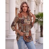 Zeagoo 3/4 Length Sleeve Womens Tops 2026 Blouses for Women Dressy Casual Fashion Clothing V Neck T-Shirts Summer Outfits(Mz952)