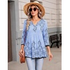 Zeagoo 3/4 Length Sleeve Womens Tops 2026 Blouses for Women Dressy Casual Fashion Clothing V Neck T-Shirts Summer Outfits(Sf166)