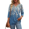 Zeagoo 3/4 Length Sleeve Womens Tops 2026 Blouses for Women Dressy Casual Fashion Clothing V Neck T-Shirts Summer Outfits(Sf233)