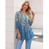 Zeagoo 3/4 Length Sleeve Womens Tops 2026 Blouses for Women Dressy Casual Fashion Clothing V Neck T-Shirts Summer Outfits(Sf233)