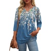 Zeagoo 3/4 Length Sleeve Womens Tops 2026 Blouses for Women Dressy Casual Fashion Clothing V Neck T-Shirts Summer Outfits(Sf233)