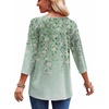 Zeagoo 3/4 Length Sleeve Womens Tops 2026 Blouses for Women Dressy Casual Fashion Clothing V Neck T-Shirts Summer Outfits(Sf244)
