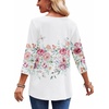 Zeagoo 3/4 Length Sleeve Womens Tops 2026 Blouses for Women Dressy Casual Fashion Clothing V Neck T-Shirts Summer Outfits(Wf67)