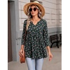 Zeagoo 3/4 Length Sleeve Womens Tops 2026 Blouses for Women Dressy Casual Fashion Clothing V Neck T-Shirts Summer Outfits(Xh522)