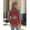 Zeagoo 3/4 Length Sleeve Womens Tops Crew Neck Shirts Dressy Casual Tunics(Mz870)