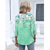 Zeagoo 3/4 Length Sleeve Womens Tops Dressy Casual 2026 V Neck T Shirts Blouses Floral Summer Business Work Basic Tees(Green Print)