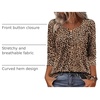 Zeagoo 3/4 Length Sleeve Womens Tops Dressy Casual 2026 V Neck T Shirts Blouses Floral Summer Business Work Basic Tees(Leopard Print)