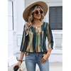 Zeagoo 3/4 Length Sleeve Womens Tops Dressy Casual 2026 V Neck T Shirts Blouses Floral Summer Business Work Basic Tees(Multicolor)