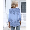 Zeagoo 3/4 Length Sleeve Womens Tops Dressy Casual 2026 V Neck T Shirts Blouses Floral Summer Business Work Basic Tees(Sf166)