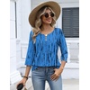 Zeagoo 3/4 Length Sleeve Womens Tops Dressy Casual 2026 V Neck T Shirts Blouses Floral Summer Business Work Basic Tees(Zr459)