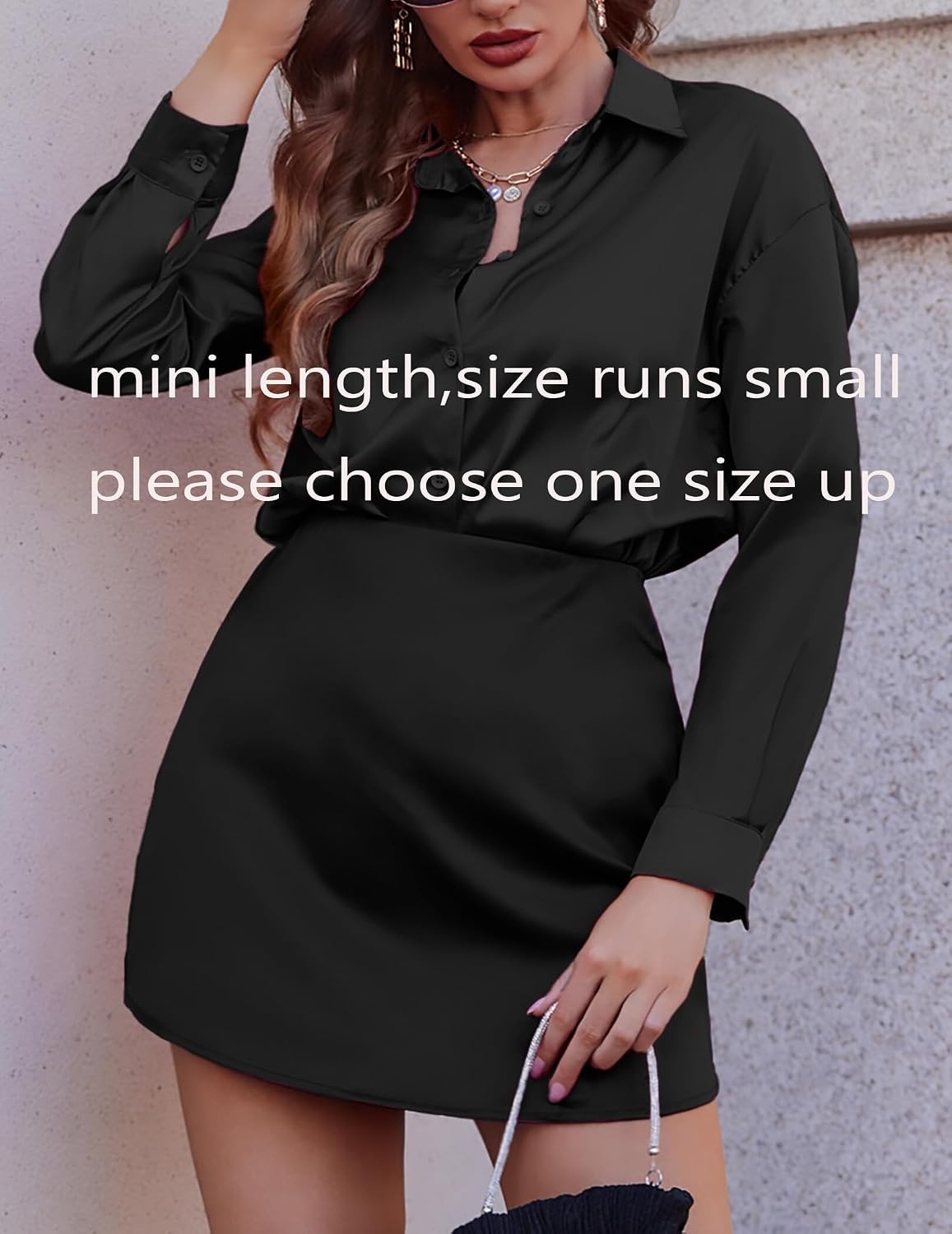 image:imageZeagoo Skirts for Women High Waisted Stain Mini Skirt Aline Zipper SkirtAblack