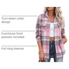 Zeagoo Flannel Shirt Women Plaid Button Down Shackets Long Sleeve Fall Tops(A-light Pink-gw298)