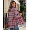 Zeagoo Flannel Shirt Women Plaid Button Down Shackets Long Sleeve Fall Tops(A-pink-gz720)