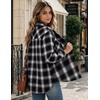 Zeagoo Flannel Shirt Women Plaid Button Down Shackets Long Sleeve Fall Tops(Black-gz564)