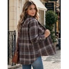 Zeagoo Flannel Shirt Women Plaid Button Down Shackets Long Sleeve Fall Tops(Chocolate-gw542)