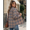 Zeagoo Flannel Shirt Women Plaid Button Down Shackets Long Sleeve Fall Tops(Khaki-gz991)