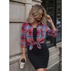 Zeagoo Flannel Shirt Women Plaid Button Down Shackets Long Sleeve Fall Tops(Red-gw550)
