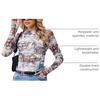 Zeagoo Long Sleeve Shirts for Women Sheer Mesh Top Mock Neck Fitted Blouses(Dw137)
