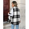 Zeagoo Plaid Vest for Women Flannel Jackets Sleeveless Button Down Shirts(Black-gz793)