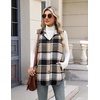 Zeagoo Plaid Vest for Women Flannel Jackets Sleeveless Button Down Shirts(Brown-gz794)