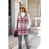 Zeagoo Plaid Vest for Women Flannel Jackets Sleeveless Button Down Shirts(Hot Pink-gz795)