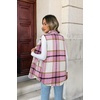 Zeagoo Plaid Vest for Women Flannel Jackets Sleeveless Button Down Shirts(Hot Pink-gz795)