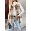Zeagoo Plaid Vest for Women Flannel Jackets Sleeveless Button Down Shirts(Khaki-gz554)