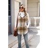 Zeagoo Plaid Vest for Women Flannel Jackets Sleeveless Button Down Shirts(Khaki-gz554)