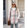 Zeagoo Plaid Vest for Women Flannel Jackets Sleeveless Button Down Shirts(Pink-gz799)