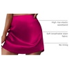 Zeagoo Skirts for Women High Waisted Stain Mini Skirt Aline Zipper Skirt(A-rose Red)