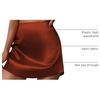 Zeagoo Skirts for Women High Waisted Stain Mini Skirt Aline Zipper Skirt(Caramel Colour)