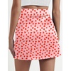 Zeagoo Skirts for Women High Waisted Stain Mini Skirt Aline Zipper Skirt(Love Floral)